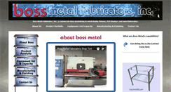 Desktop Screenshot of bossmetalfab.com