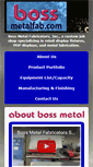 Mobile Screenshot of bossmetalfab.com