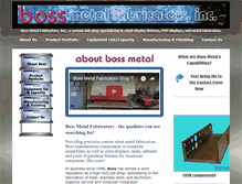 Tablet Screenshot of bossmetalfab.com